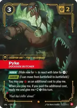 Pyke - Dockside Butcher 028/219 Epic Riftbound Unleashed Card - Image 1