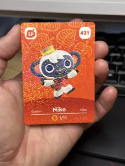 421 NIKO Animal Crossing Amiibo Authentic Nintendo Card From Series 5 - Image 1