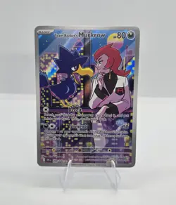 Team Rocket's Murkrow #200/182 Illustration Card Pokemon Destined Rivals - Image 1