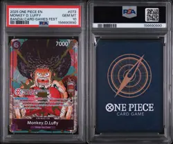 Monkey D. Luffy PSA10 2025 One Piece Promos Bandai Card Games Fest #073 - Image 3