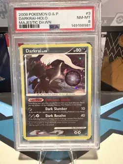 Darkrai 2008 Majestic Dawn 3/100 Pokemon Holo PSA 8 - NEW CERT - Image 2