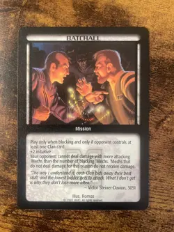 Battletech CCG TCG Trading Card Game Rare Mercenaries Batchall - Image 1