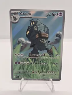 Pokemon TCG Golurk Illustration Rare Black Bolt 123/086 NM Condition - Image 1