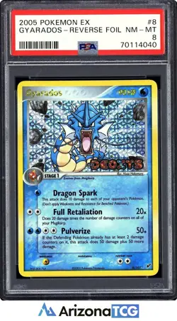 Pokemon 2005 Gyarados 8/107 Reverse Foil EX Deoxys PSA 8 - Image 1