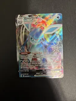 GLACEON VMAX 041/203 HOLO VMAX RARE EVOLVING SKIES POKEMON - Image 1