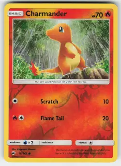Charmander 18/147 Common Burning Shadows Pokemon Reverse Holo Lightly Played - Image 1
