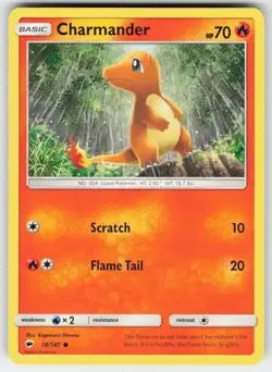 Charmander 18/147 Common Burning Shadows Pokemon Near Mint - Image 1
