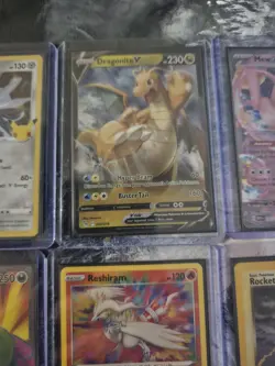 Pokemon TCG Card Lot (8) Dragonite V,mew Ex,okidogi Ex,reshiram,rocket Zapdos - Image 3