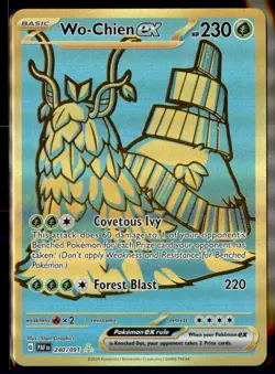 2024 Scarlet & Violet Series - Paldean Fates Wo-Chien ex Hyper Rare #240 - Image 1