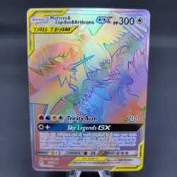 Pokemon TCG Moltres & Zapdos & Articuno GX 69/68 Hidden Fates Secret NM Holo - Image 1