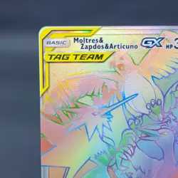 Pokemon TCG Moltres & Zapdos & Articuno GX 69/68 Hidden Fates Secret NM Holo - Image 3