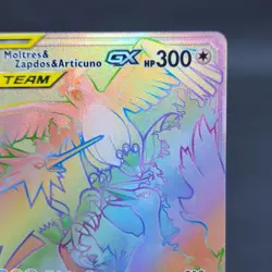 Pokemon TCG Moltres & Zapdos & Articuno GX 69/68 Hidden Fates Secret NM Holo - Image 4