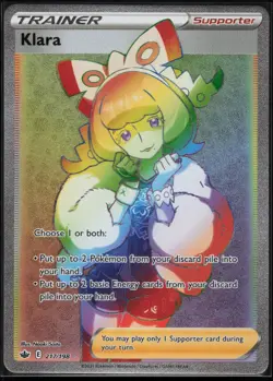 ENGLISH Pokemon - *Klara (Secret)* - 217/198 - SWSH06: Chilling Reign - Image 1