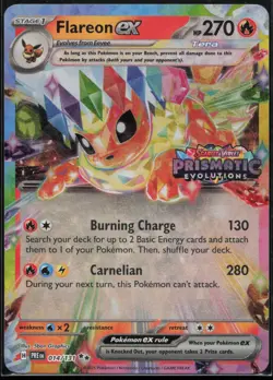 ENGLISH Pokemon - *Flareon EX (Prismatic Evolutions Stamp)* - 014/131 - Image 1