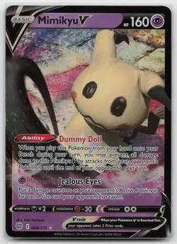 ENGLISH Pokemon - *Mimikyu V* - 068/172 - SWSH09: Brilliant Stars - Image 1