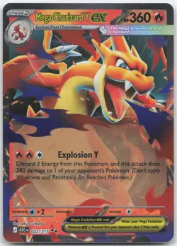 ENGLISH Pokemon - *Mega Charizard Y ex* - 022/217 - ME: Ascended Heroes - Image 1