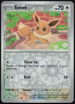 Eevee 166/197 Common Obsidian Flames Pokemon Reverse Holo Near Mint - Image 1