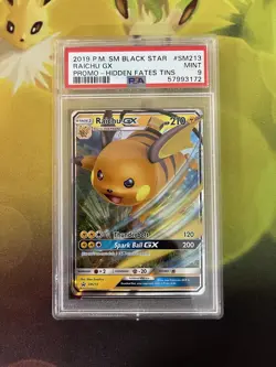 Pokemon - Raichu GX SM213 Black Star Promo - Hidden Fates Tin 2019 - PSA 9 Mint - Image 1