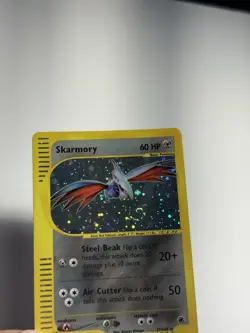 Skarmory SWIRL Pokemon Expedition Base Set 2002 Holo 027/165 HP - Image 2