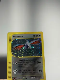 Skarmory SWIRL Pokemon Expedition Base Set 2002 Holo 027/165 HP - Image 3