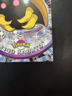1999 Pokemon Topps TV Animation Edition Series 3 Kabuto #140 Non Holo Blue Label - Image 5