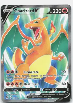 Charizard V 153/172 Ultra Rare Brilliant Stars Pokemon Holo Near Mint - Image 1