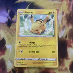 Pikachu 065/202 Sword & Shield Base Set Non Holo Common NEAR MINT NM - Image 1