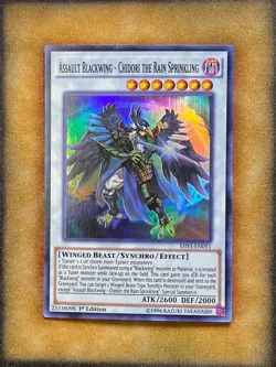 Yugioh Assault Blackwing - Chidori the Rain Sprinkling SHVI-EN051 Super 1st NM - Image 1