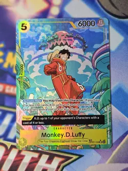 One Piece TCG OP07-109 MONKEY D LUFFY- Treasure Rare (TR) - Two Legends Foil - Image 1