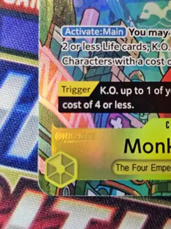 One Piece TCG OP07-109 MONKEY D LUFFY- Treasure Rare (TR) - Two Legends Foil - Image 3