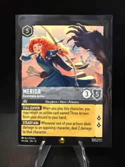 Disney Lorcana Wilds Unknown Merida - Formidable Archer 191/204 Legendary NM - Image 1