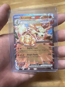 Arcanine EX 032/198 Scarlet & Violet Base DOUBLE RARE Holo Pokemon TCG Card NM - Image 1