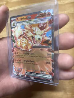 Arcanine EX 032/198 Scarlet & Violet Base DOUBLE RARE Holo Pokemon TCG Card NM - Image 2