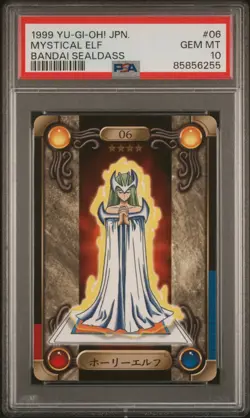 Yugioh Card Mystical Elf # 06 Bandai Sealdass 1999 PSA 10 GEM MINT - Image 1