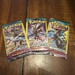 Pokemon Sun & Moon Guardians Rising Booster Mini Packs Lot 3 Packs 3 Cards Each - Image 1