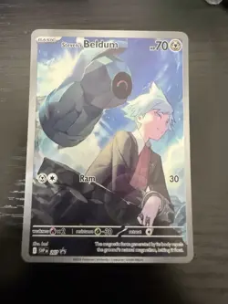 Pokemon TCG Steven's Beldum 207 Black Star Promo Card Fresh NM Condition - Image 2
