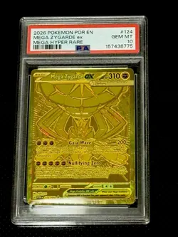 PSA 10 POKEMON PERFECT ORDER 2026 MEGA ZYGARDE EX MEGA HYPER RARE GOLD CARD - Image 1