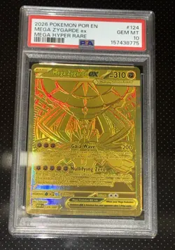 PSA 10 POKEMON PERFECT ORDER 2026 MEGA ZYGARDE EX MEGA HYPER RARE GOLD CARD - Image 3