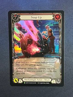 FAB LGS195 Soup Up Red FOIL Promo Mechanologist Action Flesh & Blood TCG - Image 1