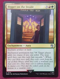 Magic The Gathering DOCTOR WHO BIGGER ON THE INSIDE green/red card MTG - Image 1