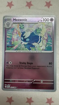 Meowstic 037/086 Chaos Rising Reverse Holo Pokemon TCG Card - Image 1