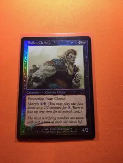 MTG Magic The Gathering Fallen Cleric LP Foil ONS Black Zombie - Image 1