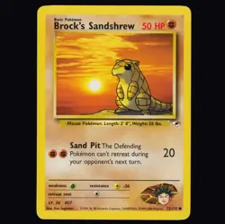 Brock's Sandshrew 72/132 Gym Heroes Common Pokemon TCG NM/VLP - Image 1