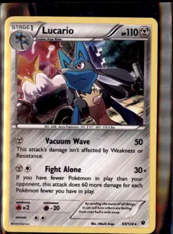 Pokemon Lucario 63/124 Fates Collide Non Holo - Image 1