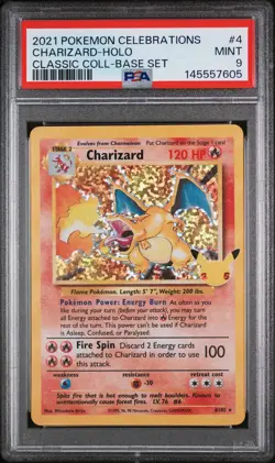 2021 Pokemon Celebrations Classic Collection Charizard Holo Base Set PSA 9 #4 - Image 1