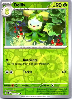 Pokemon Dolliv SV10: Destined Rivals DRI REVERSE HOLO 022/182 NM TCG - Image 1