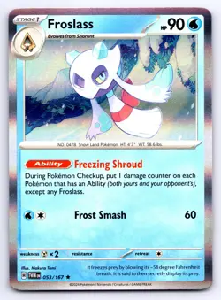 Pokemon SV06: Twilight Masquerade Froslass - Rare (TWM) Holo 053/167 NM - Image 1
