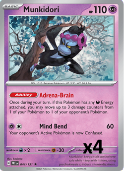 Pokemon TCG-Munkidori x4 Playset Prismatic Evolution 044/131 NM - Image 1