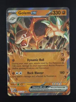 2023 Pokemon GOLEM EX #076/165 Scarlet & Violet 151 Double Rare ENG - Image 1