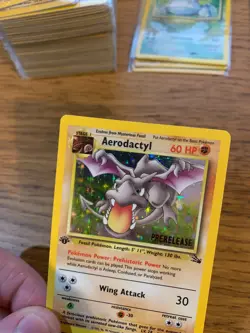 LP! 1st Edition Prerelease Aerodactyl (1/62) Holo Fossil Set Promo Pokemon Card! - Image 5